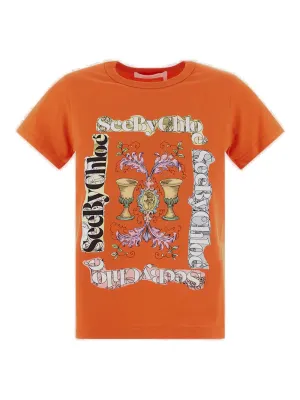 See By Chlo Logo Printed Crewneck T-Shirt
