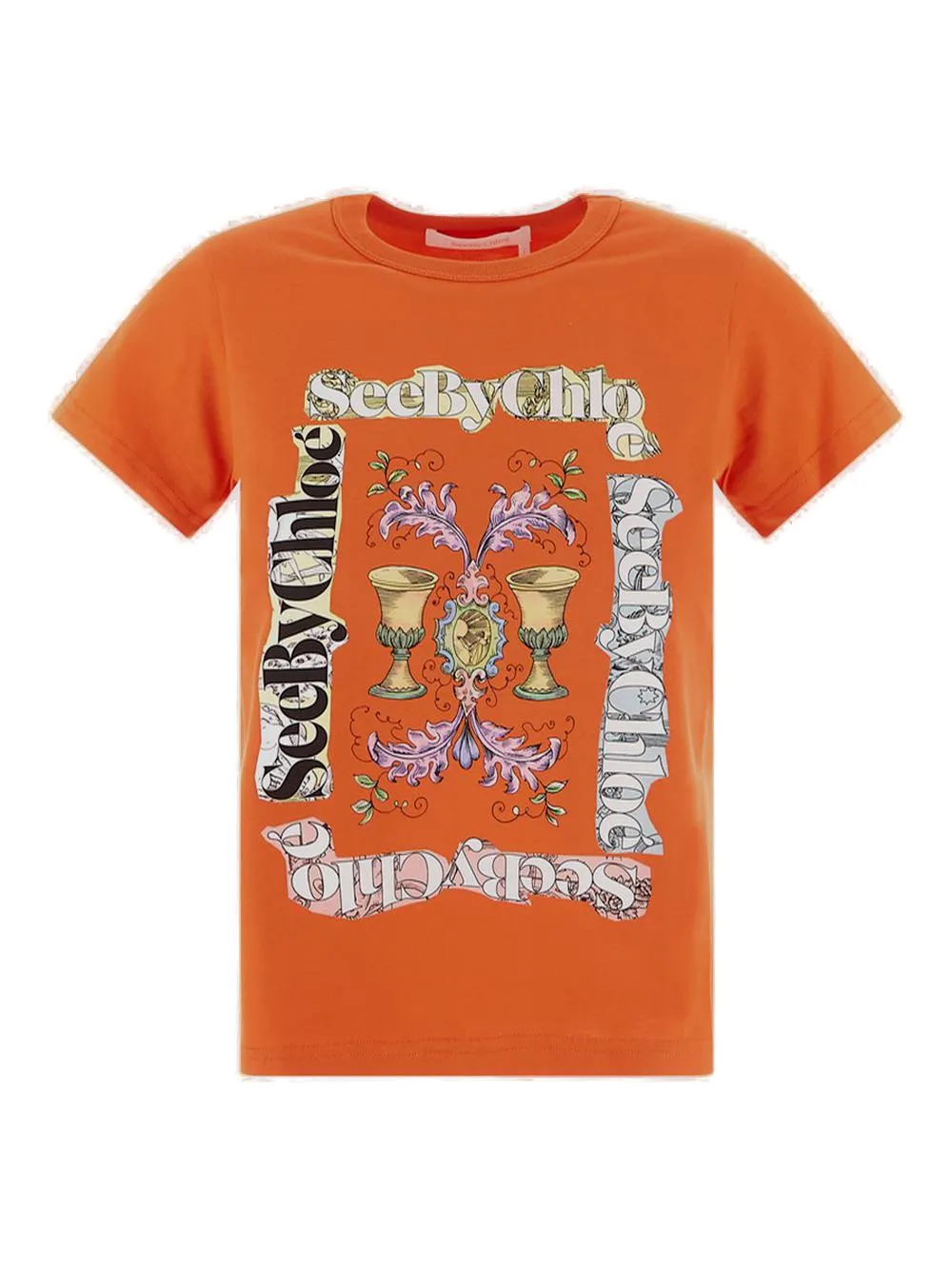 See By Chlo Logo Printed Crewneck T-Shirt