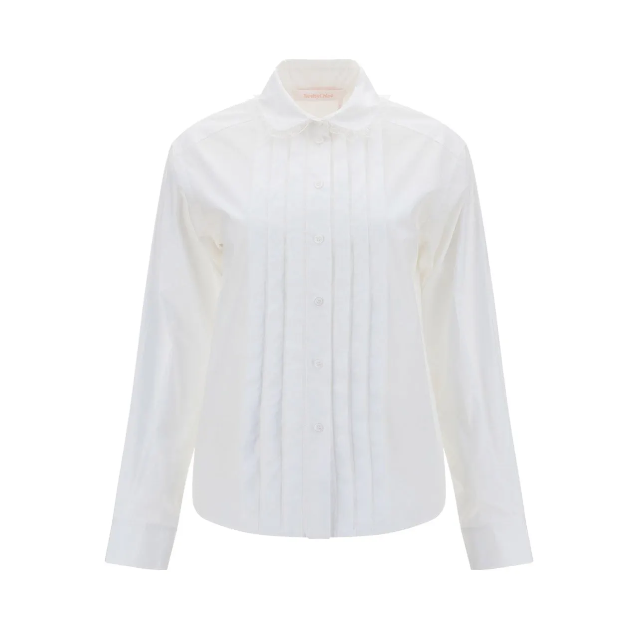 See By Chlo Pleated Long-Sleeved Shirt