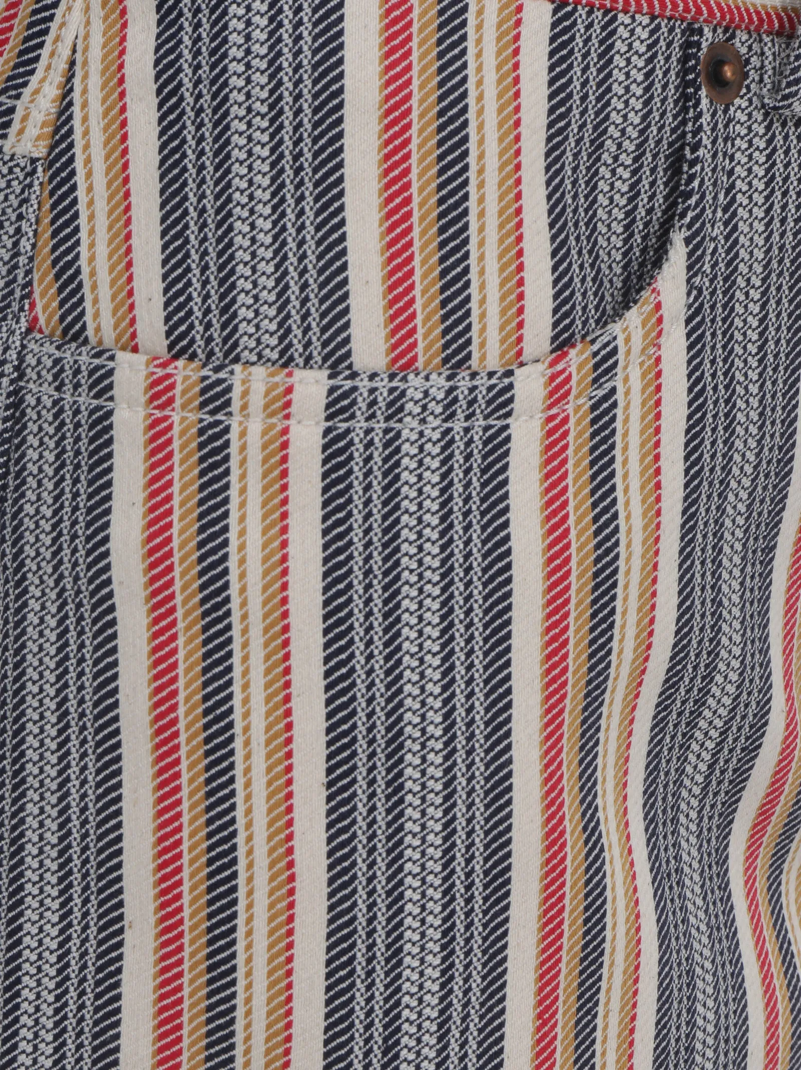 See By Chlo Striped Jacquard Denim Shorts
