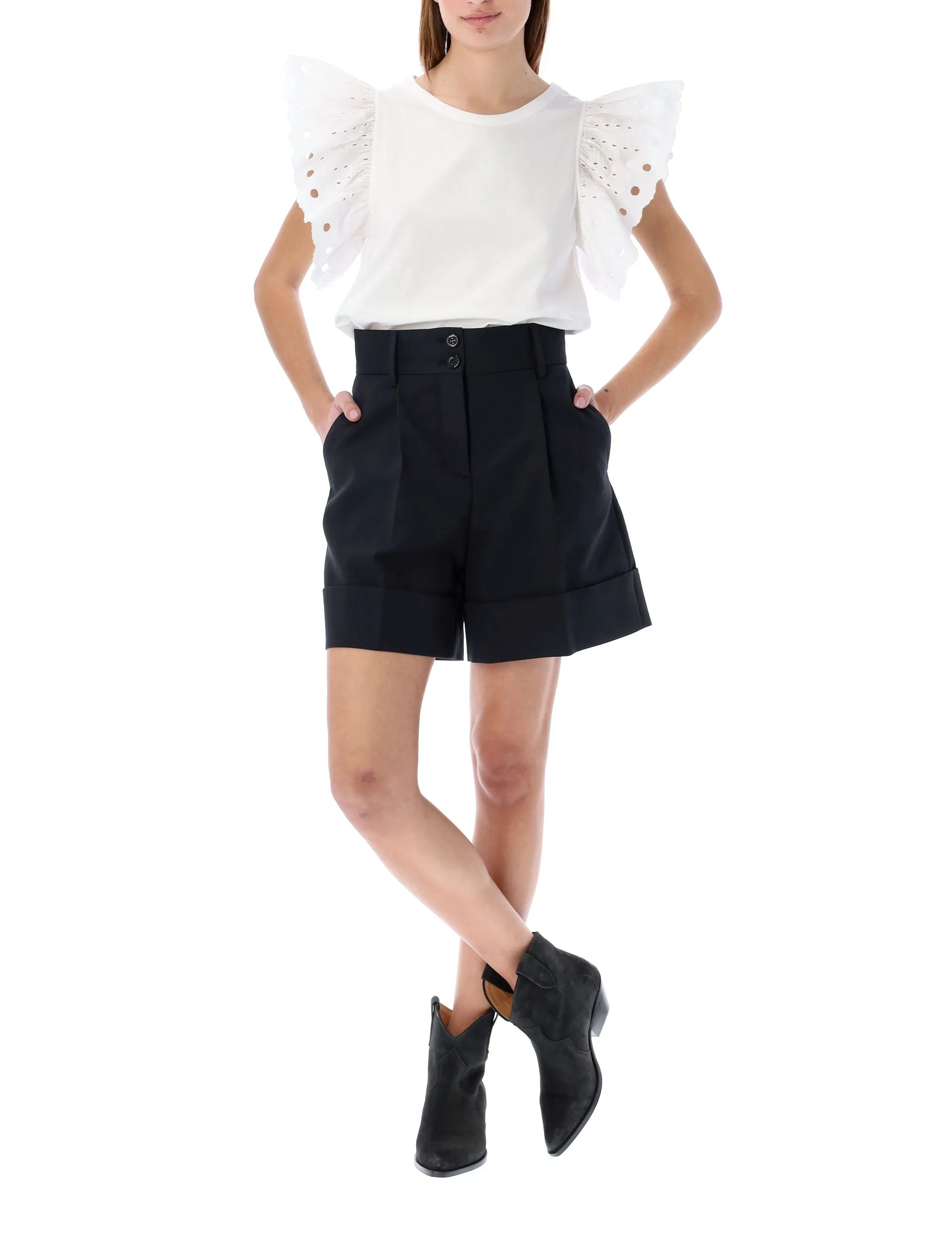 See By Chlo Turn-Up Brim Bermuda Shorts