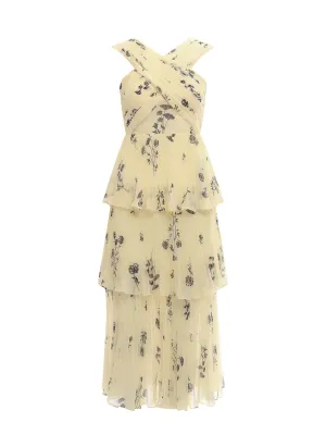 Self-Portrait Floral Print Midi Dress