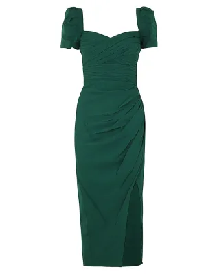 Self-Portrait Sweetheart Neck Gathered Dress