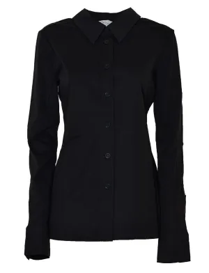 Sportmax Long Sleeved Buttoned Jersey Shirt