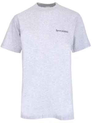 Sporty & Rich Logo Printed Crewneck T-Shirt