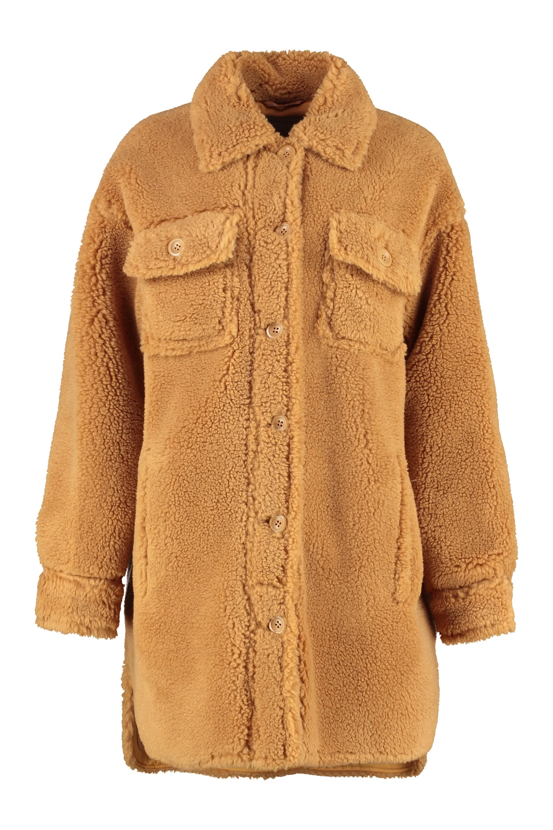 Stand Studio Sabi Faux-Fur Single Breasted Coat