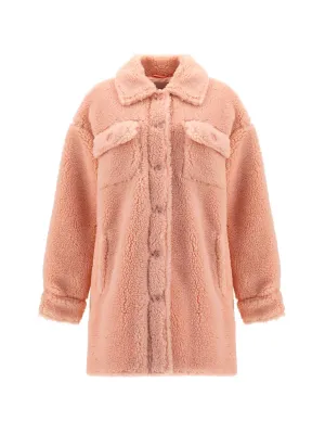 Stand Studio Sabi Faux-Fur Single Breasted Coat