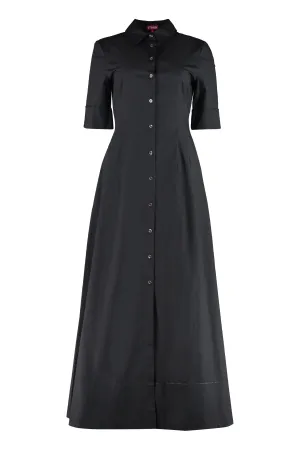 Staud Joan Buttoned Maxi Shirt Dress