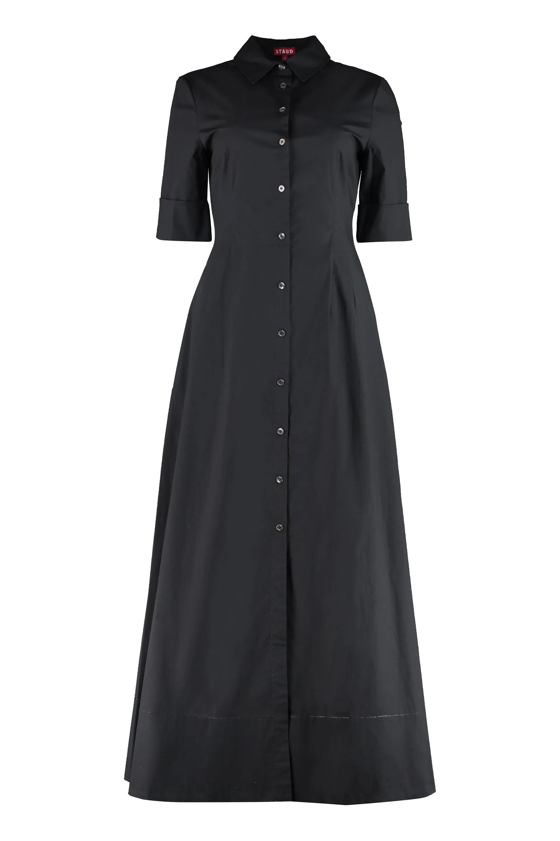 Staud Joan Buttoned Maxi Shirt Dress