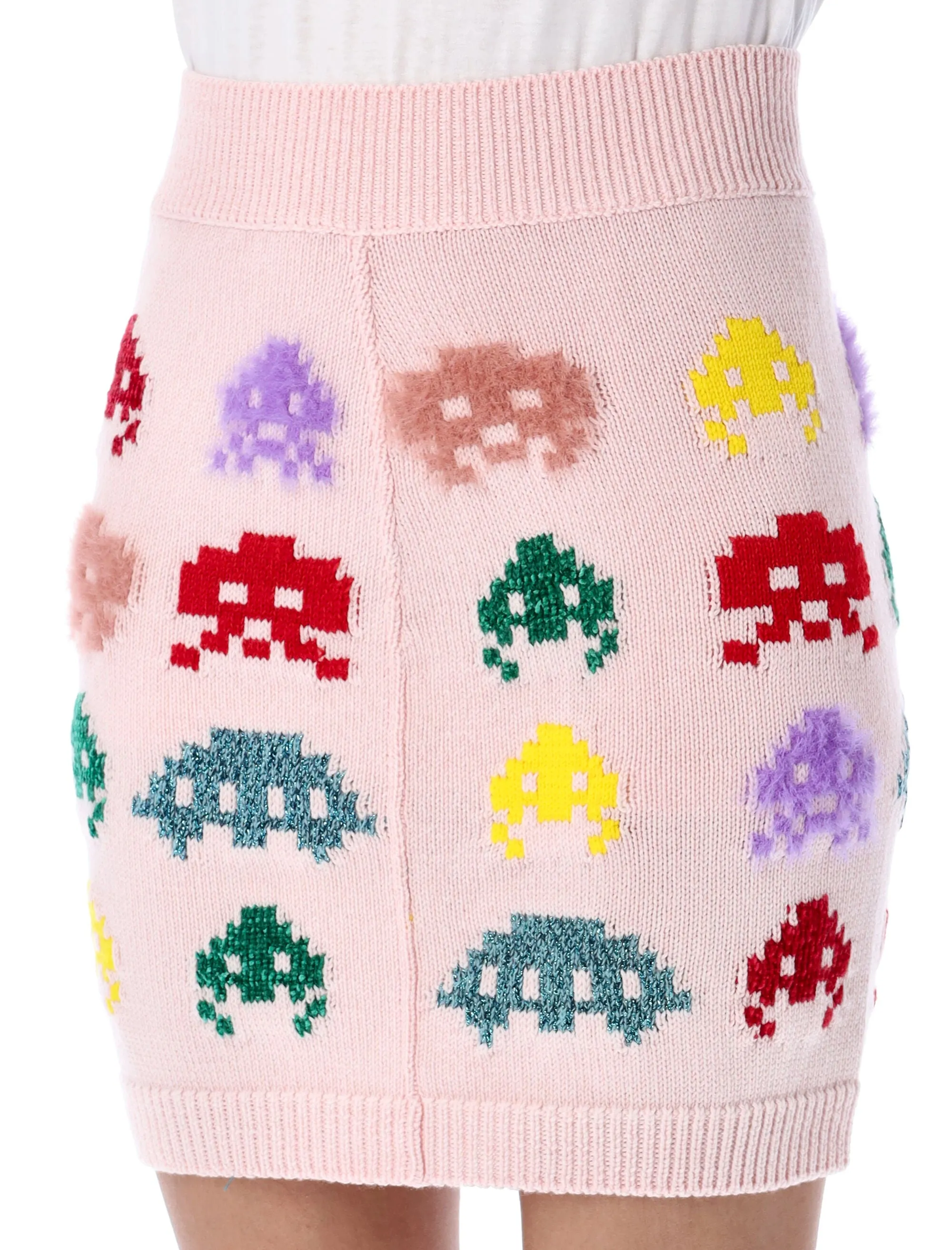 Stella McCartney Alien Intarsia Ribbed Mini Skirt