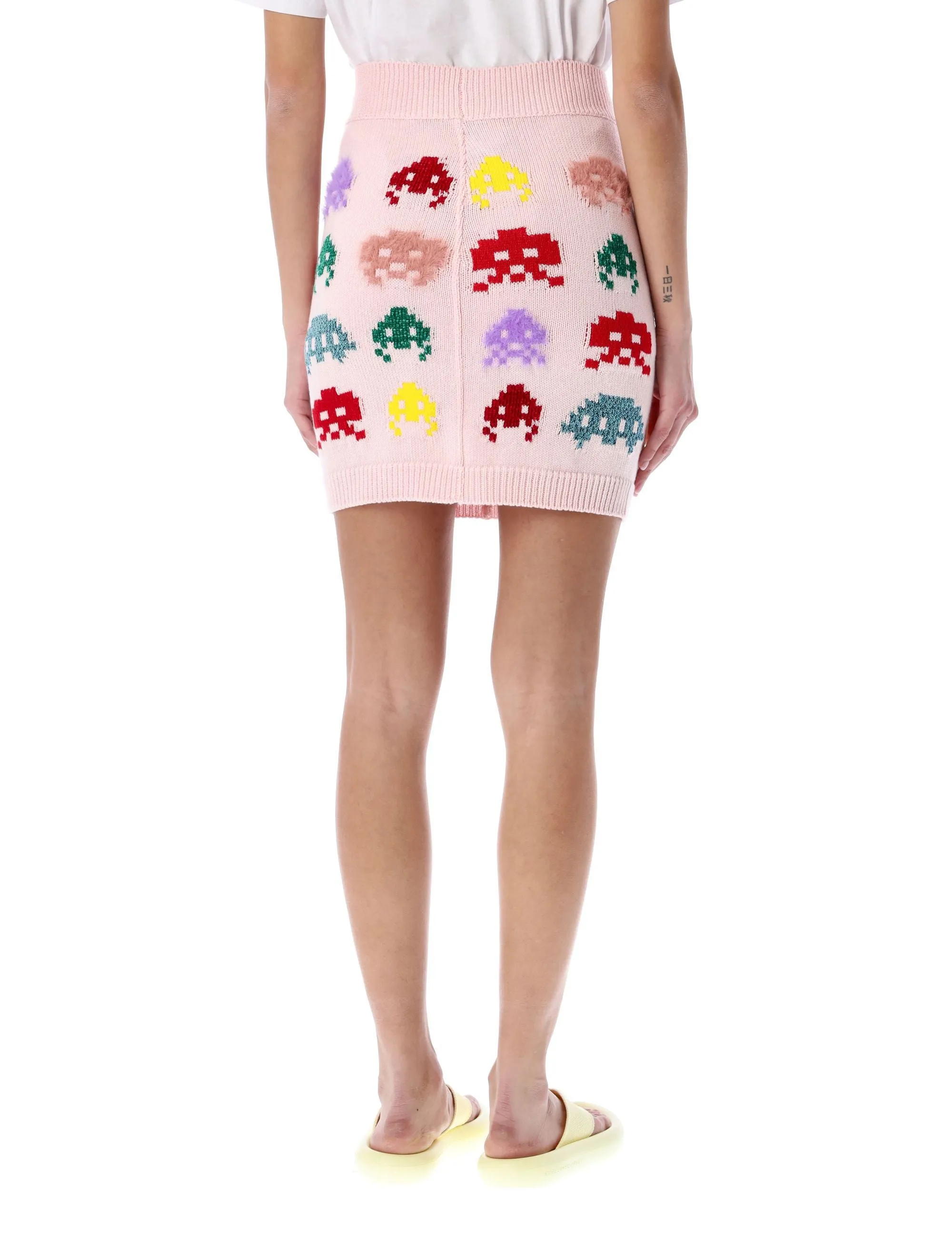 Stella McCartney Alien Intarsia Ribbed Mini Skirt