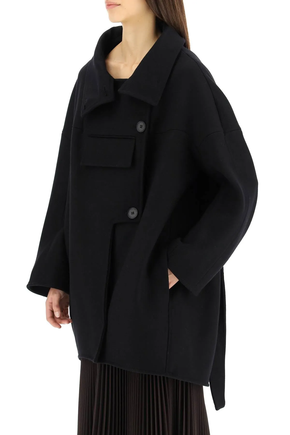 Stella McCartney Belted Waist Single-Breasted Short Coat