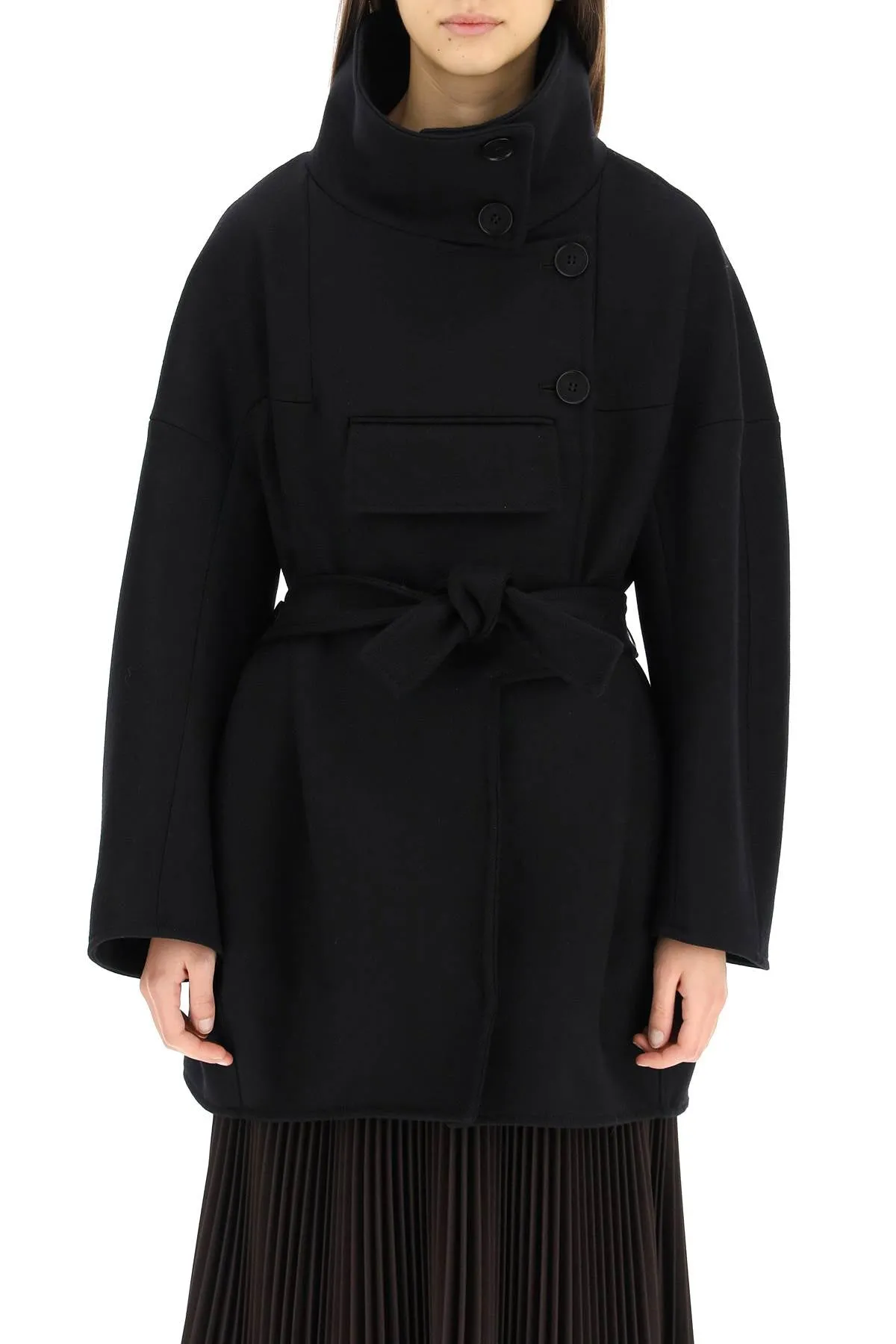 Stella McCartney Belted Waist Single-Breasted Short Coat