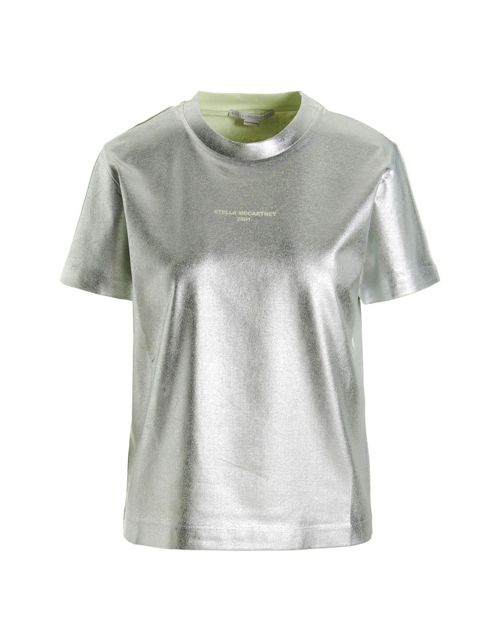 Stella McCartney Foil Logo Printed Crewneck T-Shirt