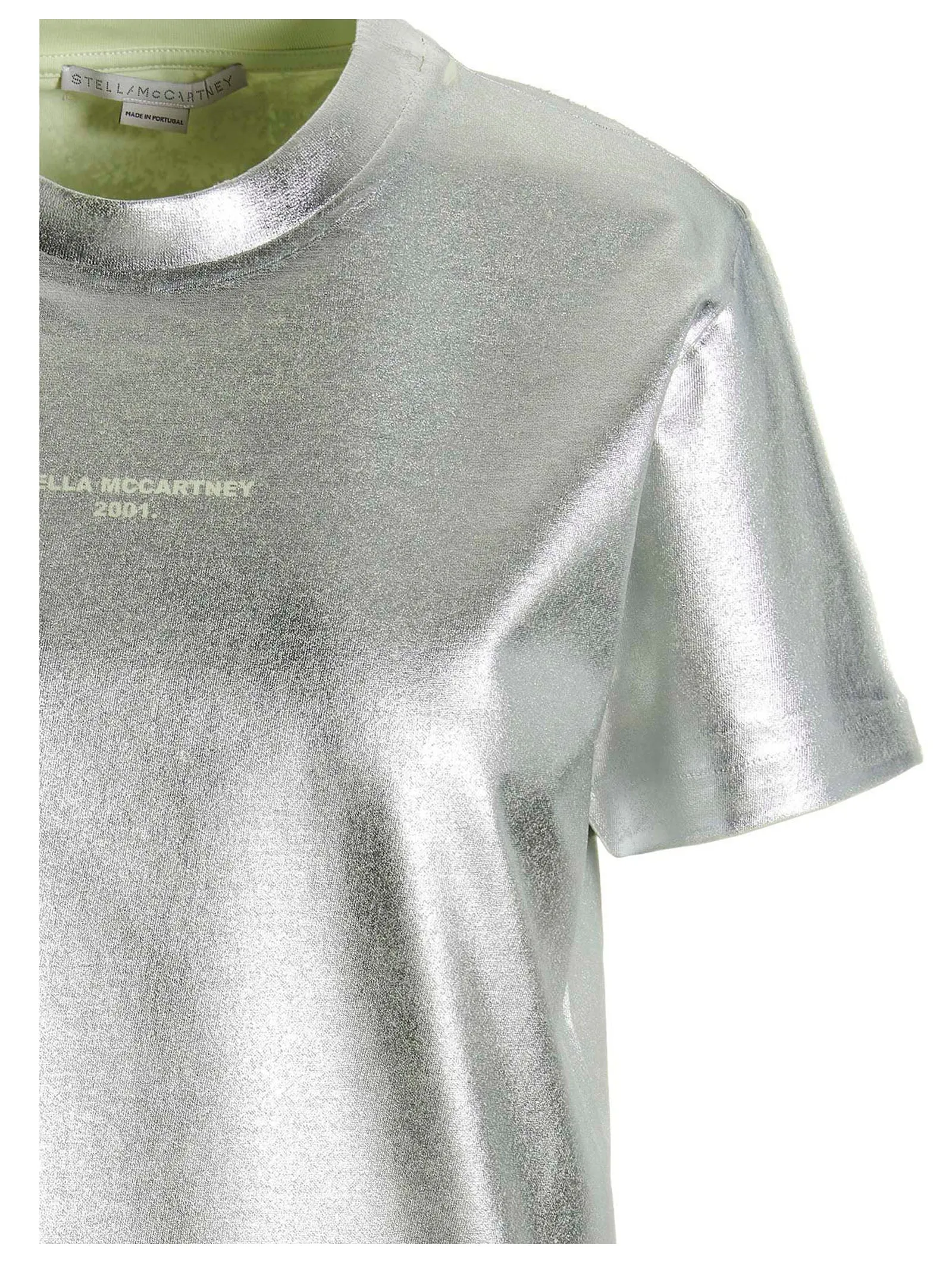 Stella McCartney Foil Logo Printed Crewneck T-Shirt