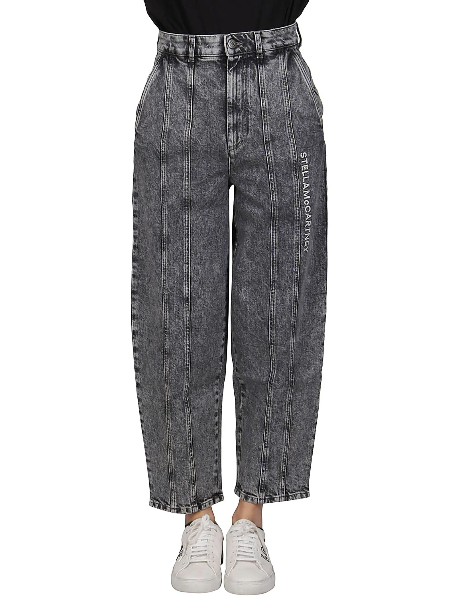 Stella McCartney Logo Embroidered Panelled Jeans
