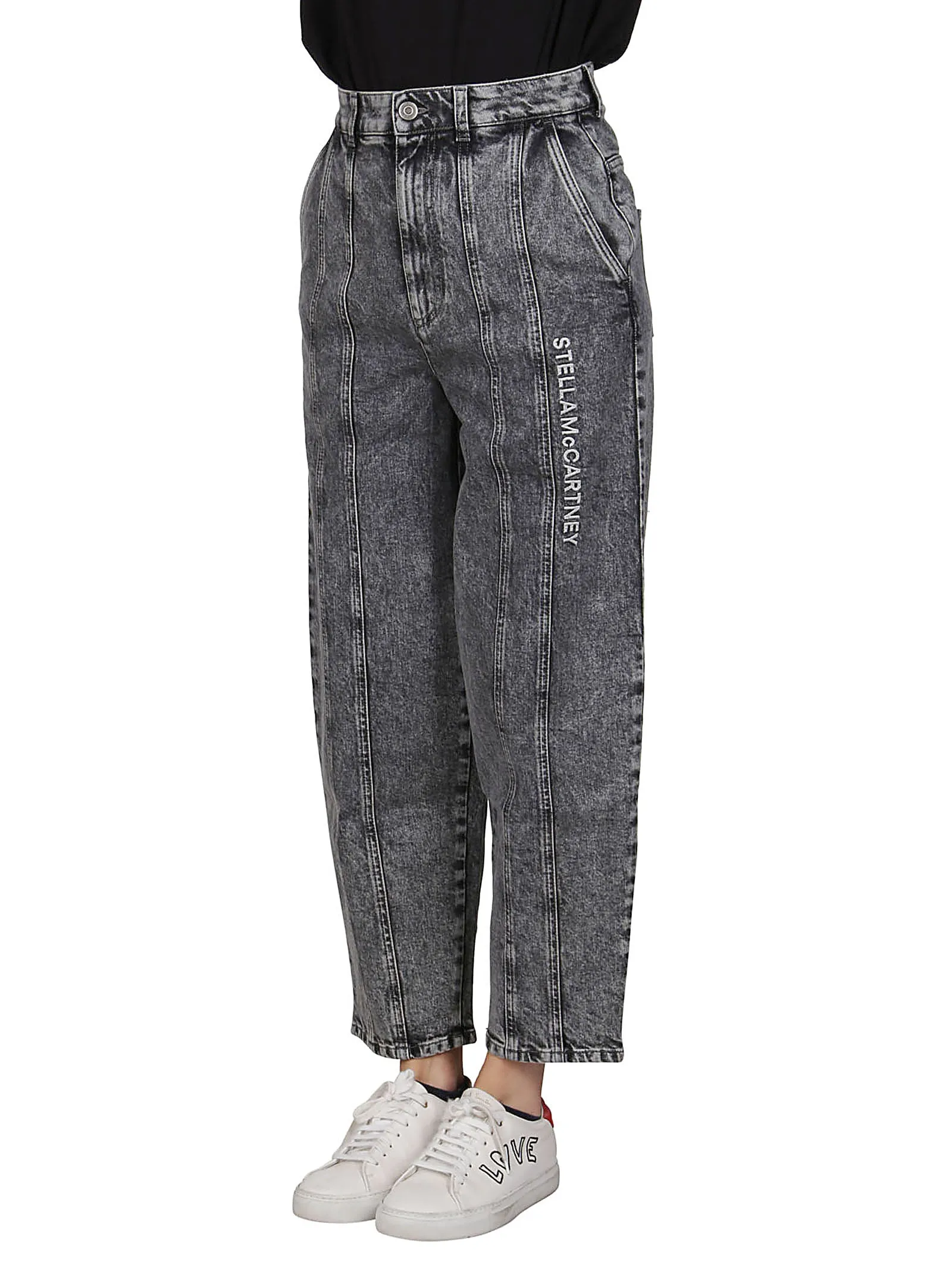 Stella McCartney Logo Embroidered Panelled Jeans