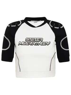 Stella McCartney Logo Printed Cropped T-Shirt