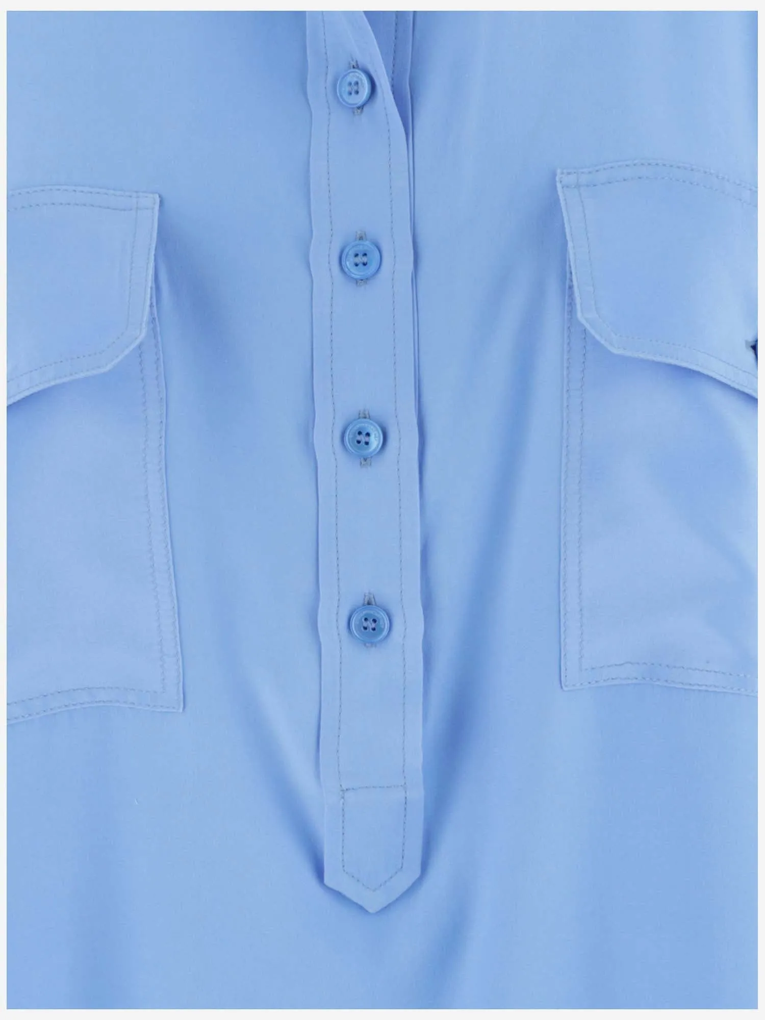 Stella McCartney Satin-Finish Curved Hem Shirt