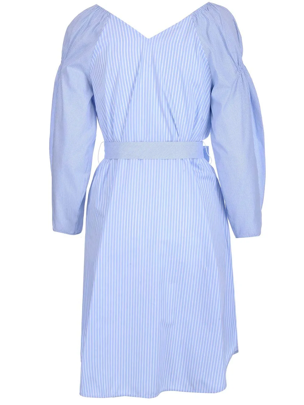 Stella McCartney Striped Belted Waist Midi Dress