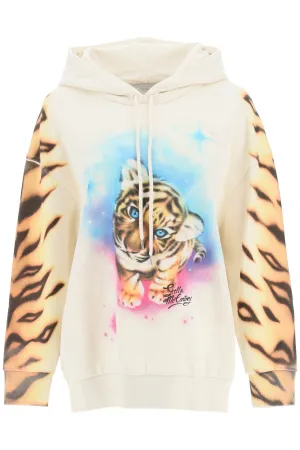 Stella McCartney Tiger Printed Drawstring Hoodie