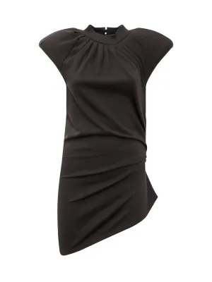 The Attico Asymmetric-Hem Ruched Top