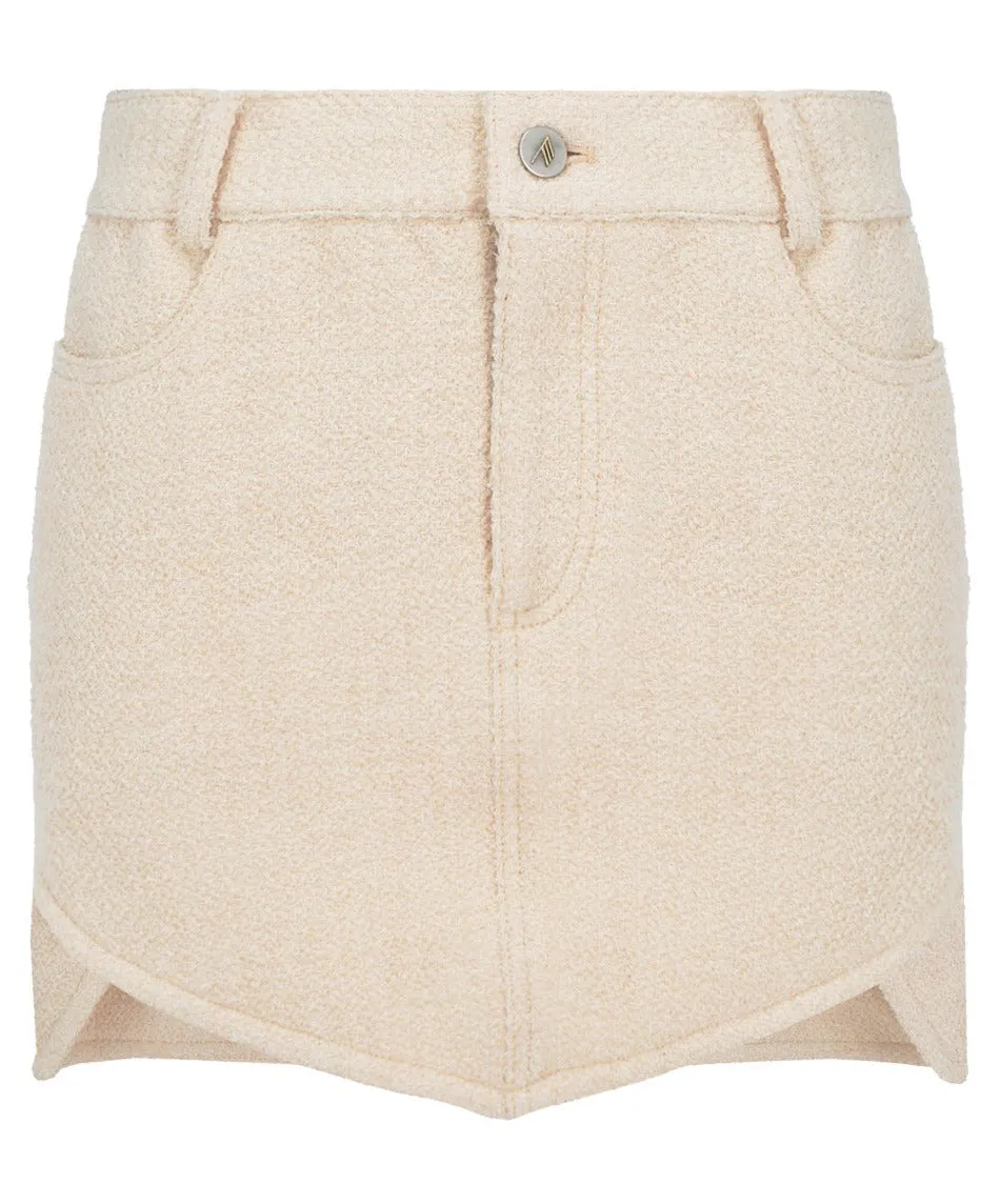The Attico Dean Pointed Hem Mini Skirt