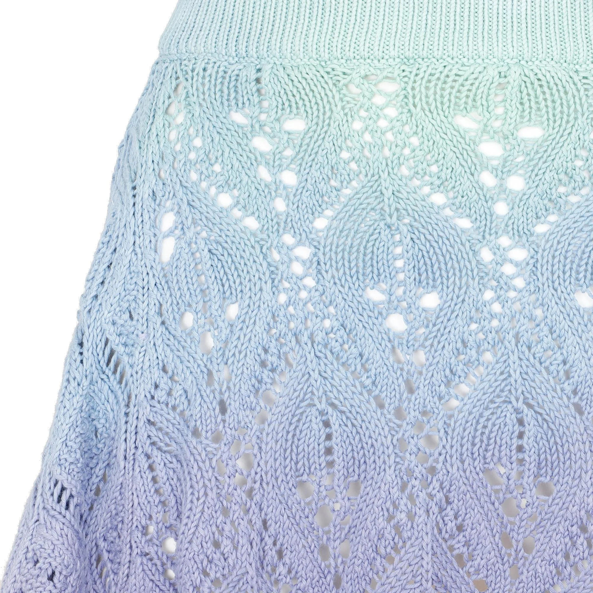 The Attico Tie-Dye Asymmetric Crochet Skirt