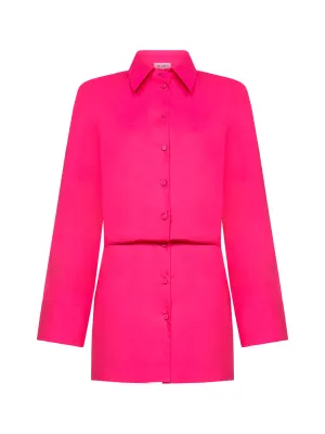 The Attico Wide-Sleeve Shirt Dress