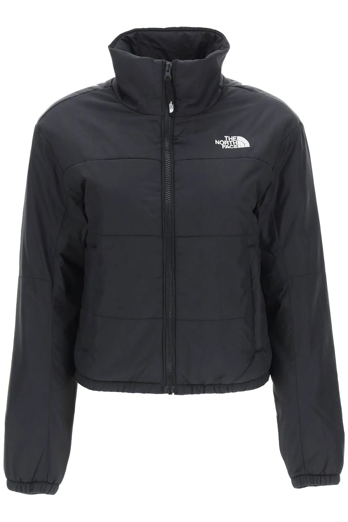 The North Face Logo Embroidered Cropped Jacket
