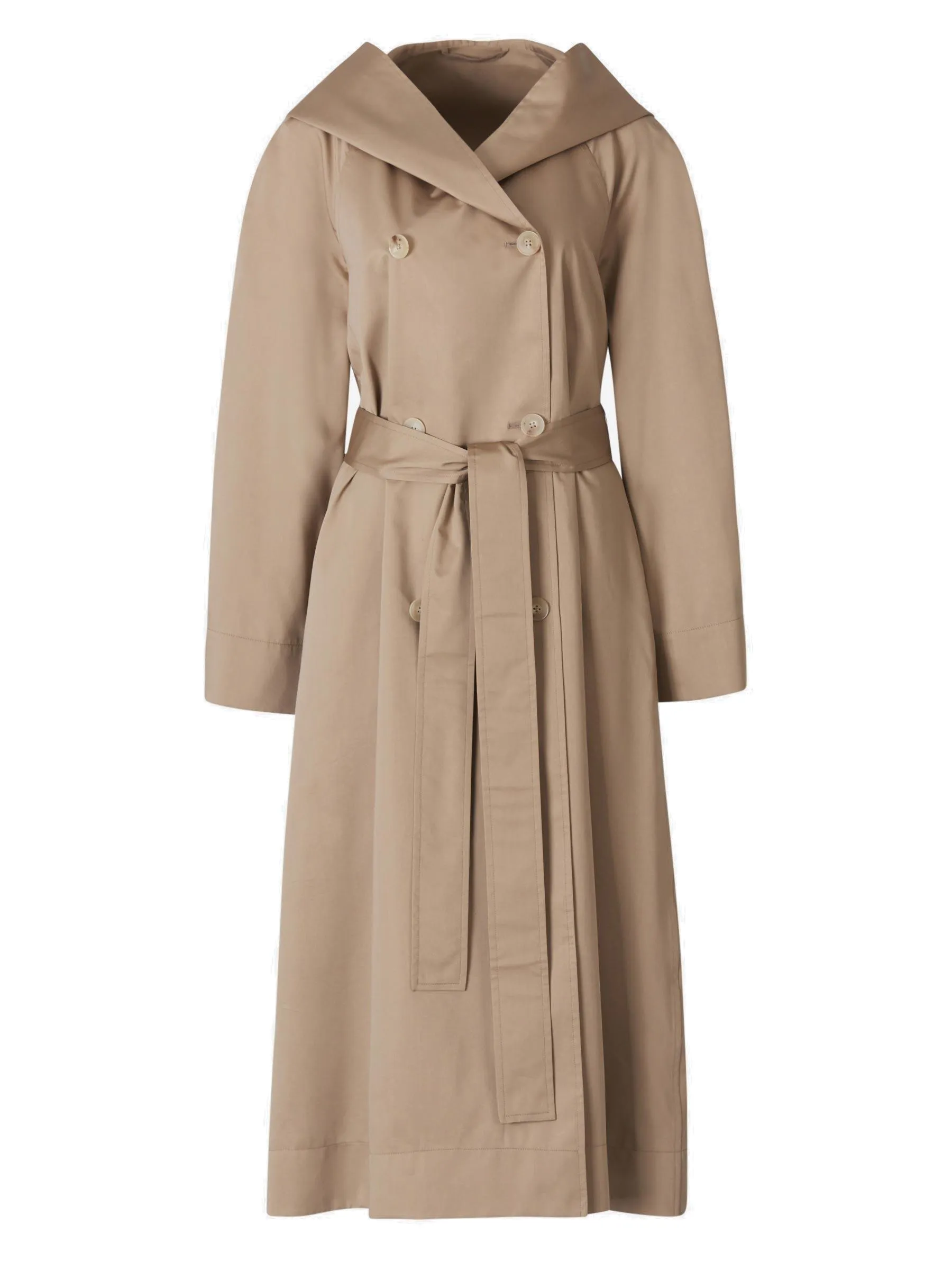 The Row Hooded Tied Waist Trench Coat