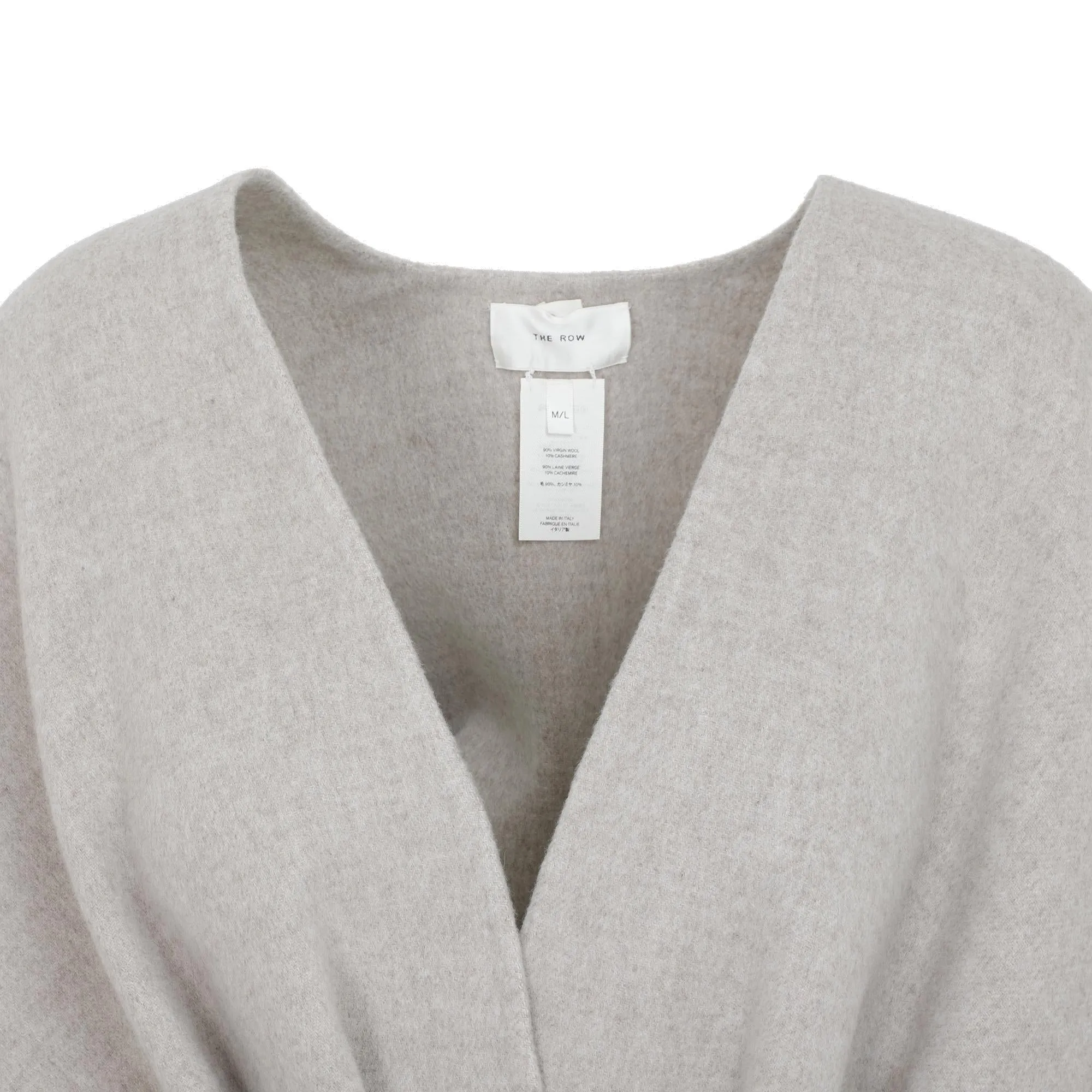 The Row Toba Tie-Waist Wrapped Coat