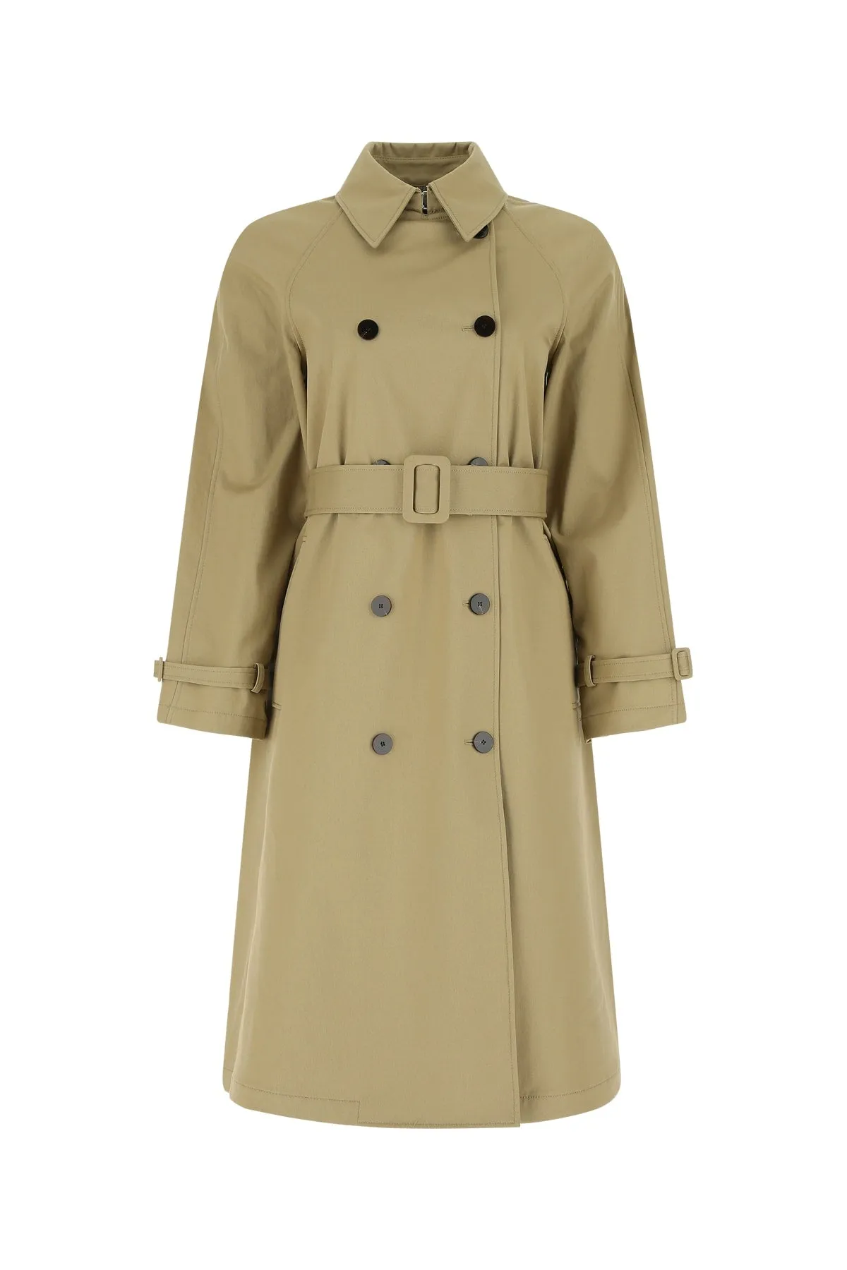 Theory Double-Breasted Flared Hem Trench Coat
