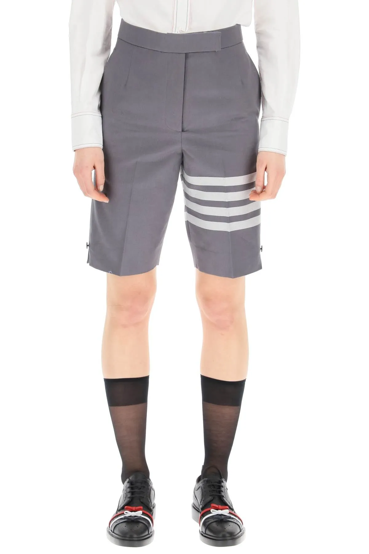 Thom Browne 4-Bar High Waisted Shorts