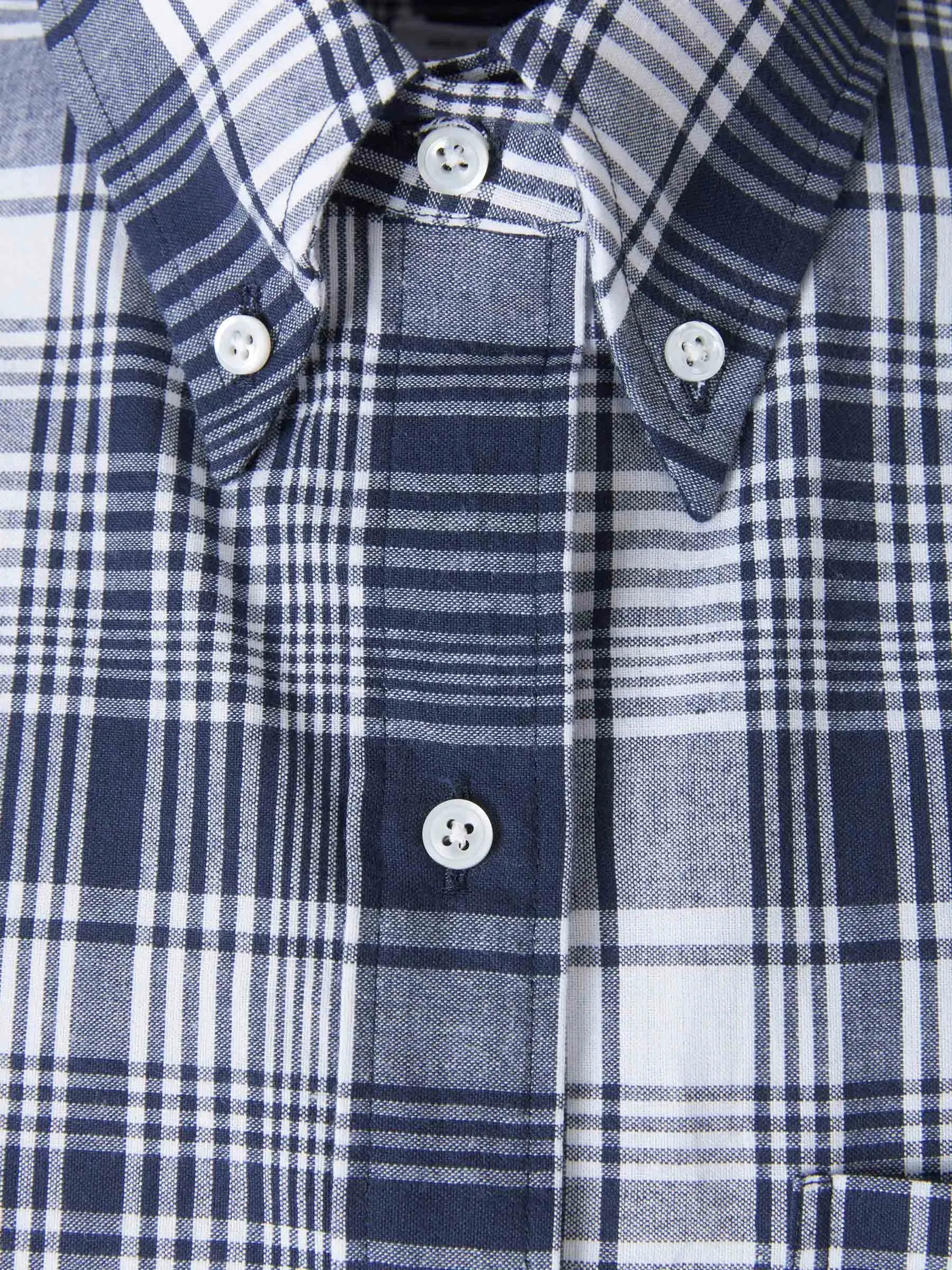 Thom Browne Checked Motif Midi Shirt Dress
