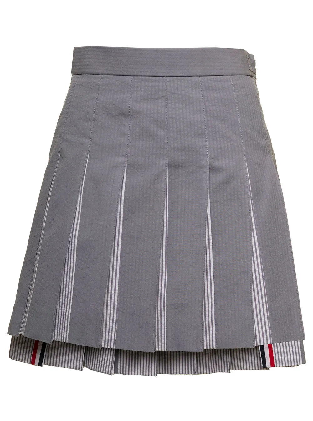 Thom Browne High-Low Hem Pleated Skirt