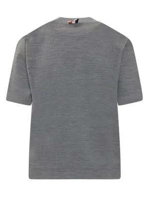 Thom Browne Logo Patch Short-Sleeved T-Shirt