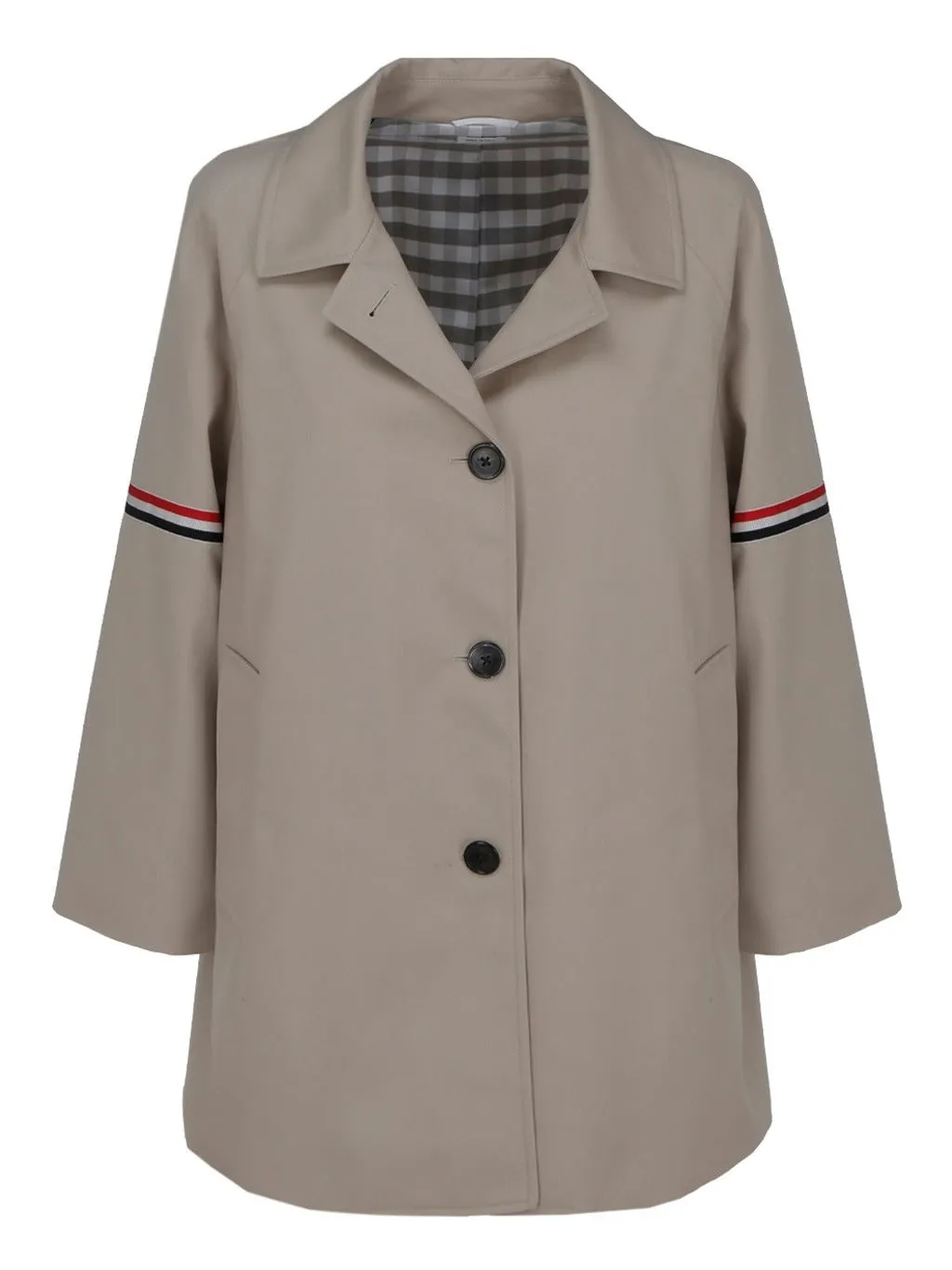 Thom Browne RWB Striped Single-Breasted Coat