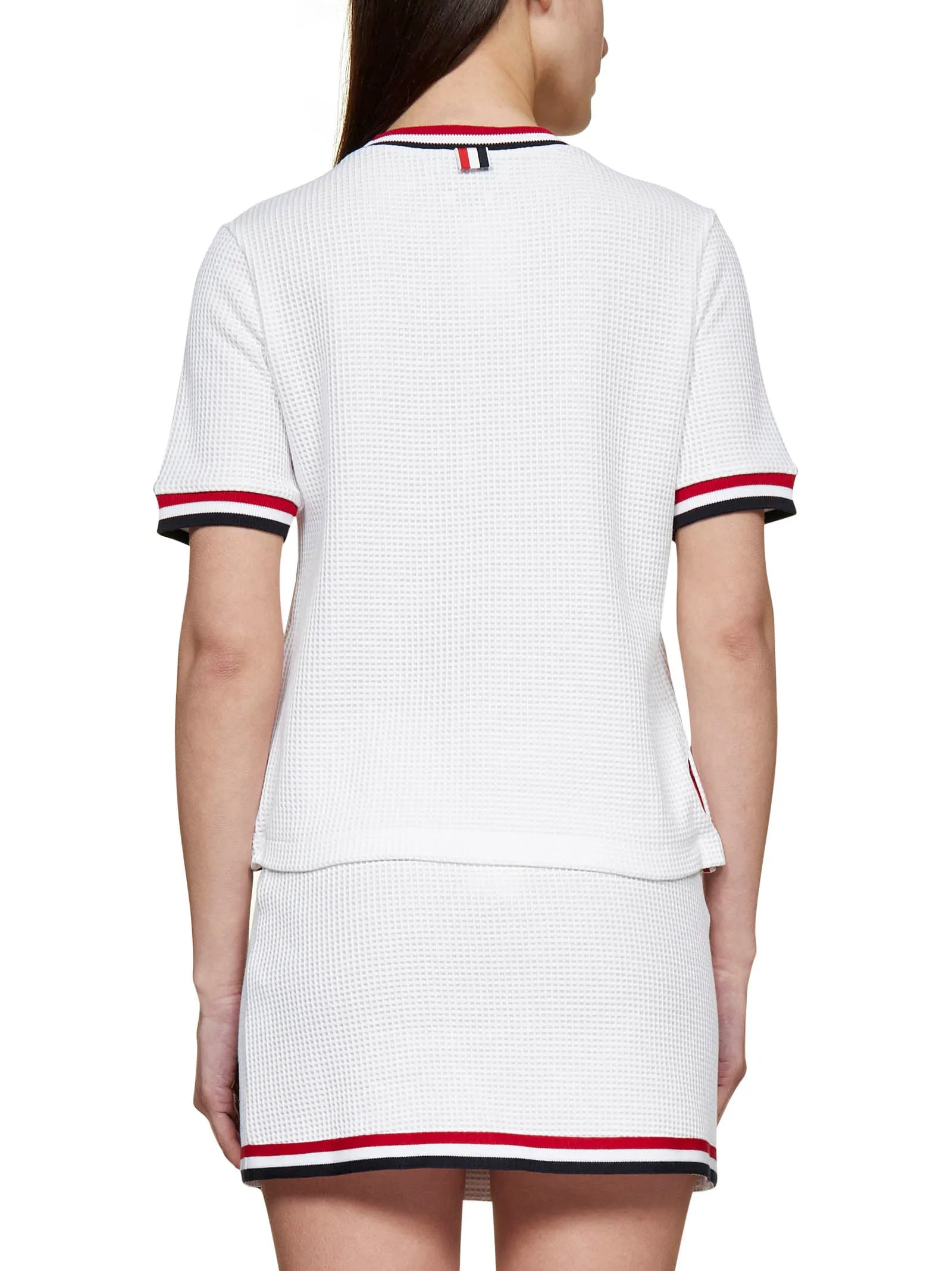 Thom Browne Short-Sleeved RWB Stripe T-Shirt