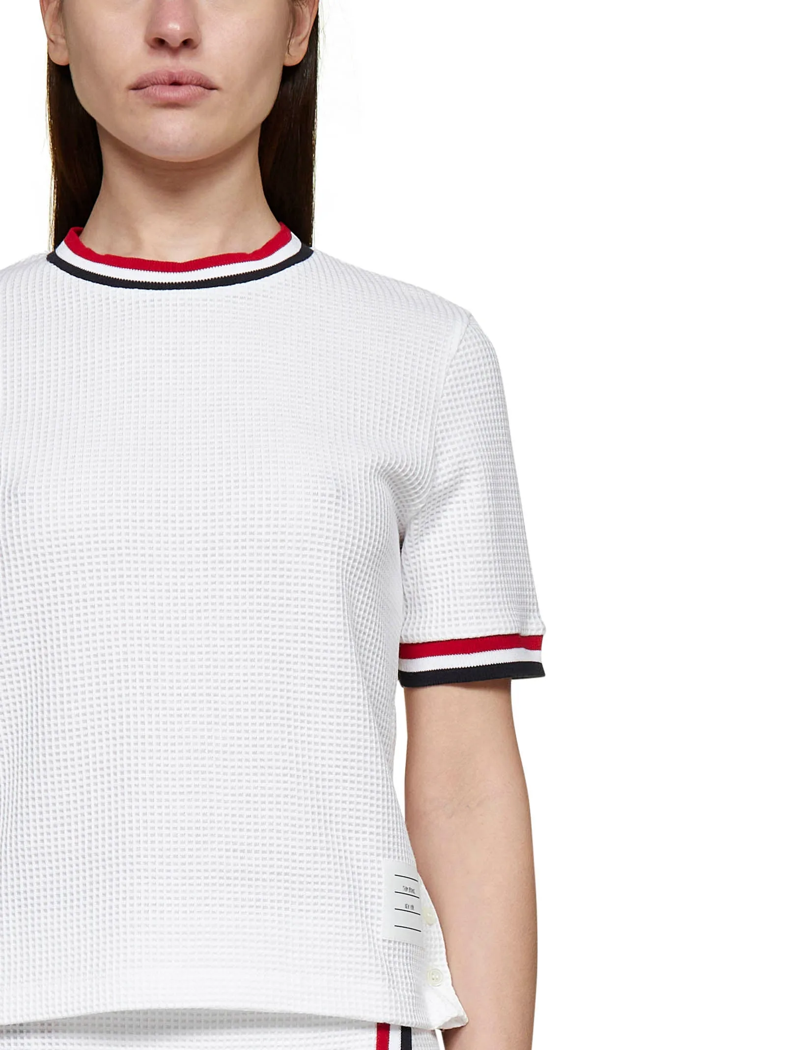 Thom Browne Short-Sleeved RWB Stripe T-Shirt