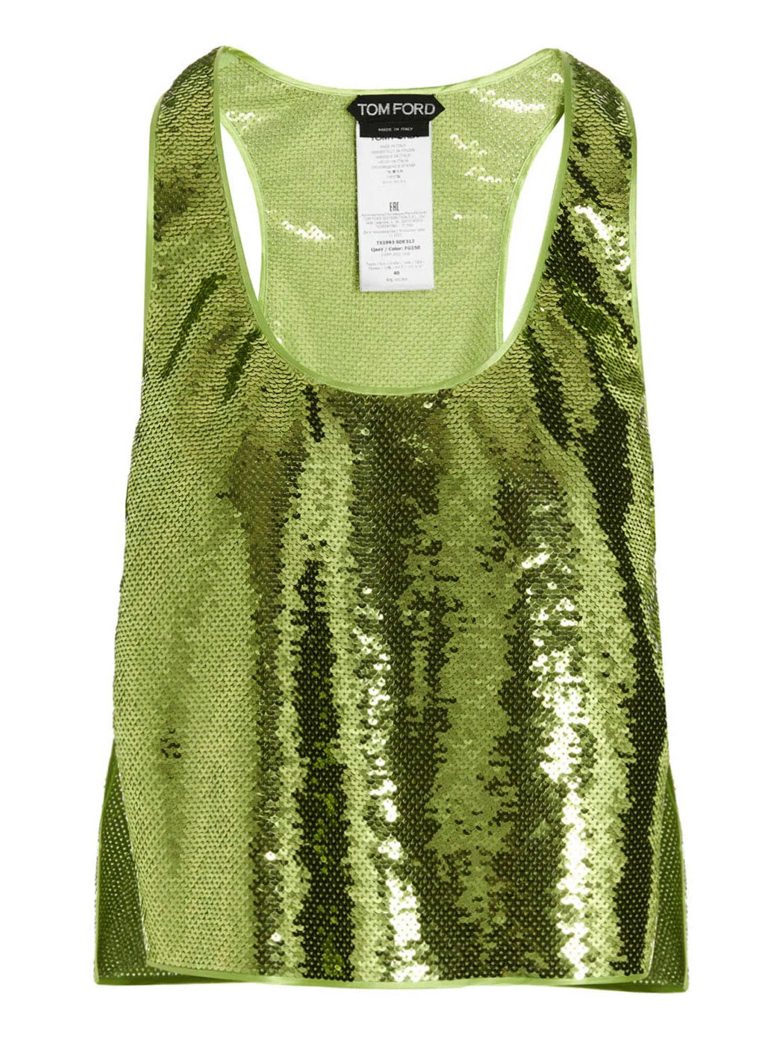 Tom Ford Glitter Embellished Tank Top