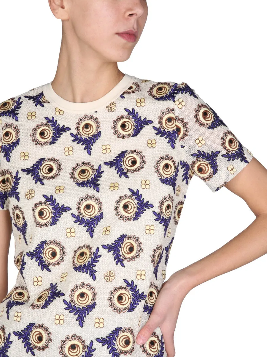 Tory Burch Patterned Crewneck T-Shirt