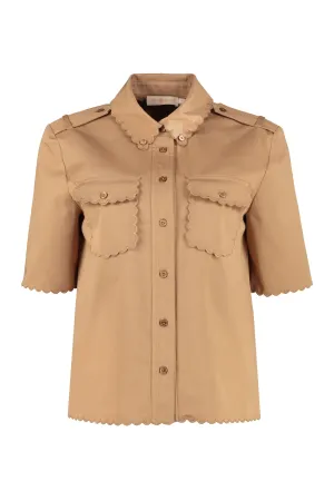 Tory Burch Short-Sleeved Safari Shirt