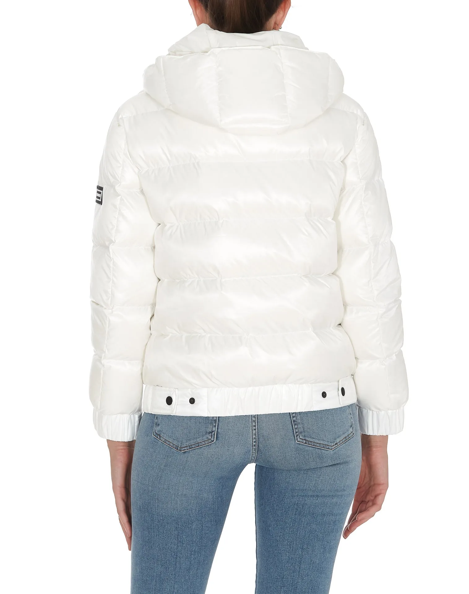 TWINSET Logo Patched Hooded Puffer Jacket