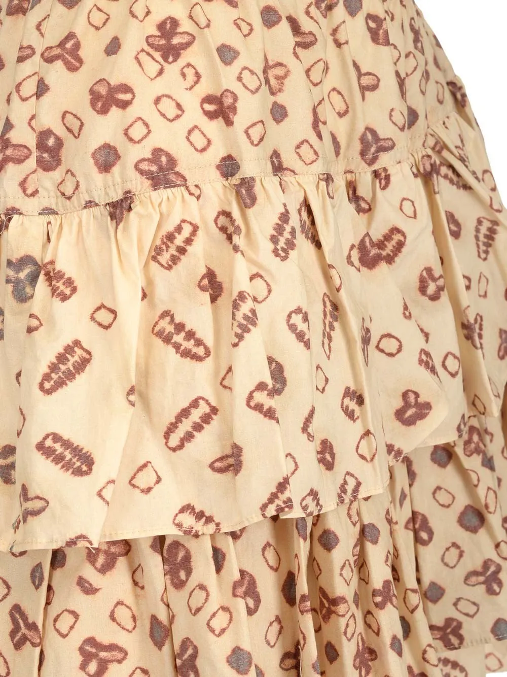 Ulla Johnson All-Over Graphic Print Ruffled Skirt