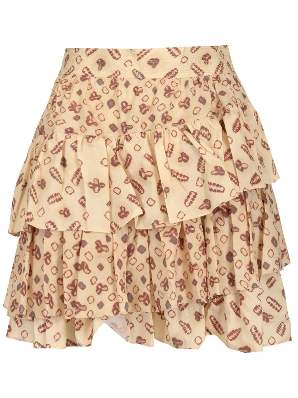 Ulla Johnson All-Over Graphic Print Ruffled Skirt