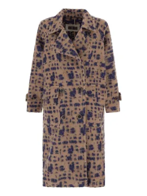 Uma Wang Abstract Print Oversized Coat