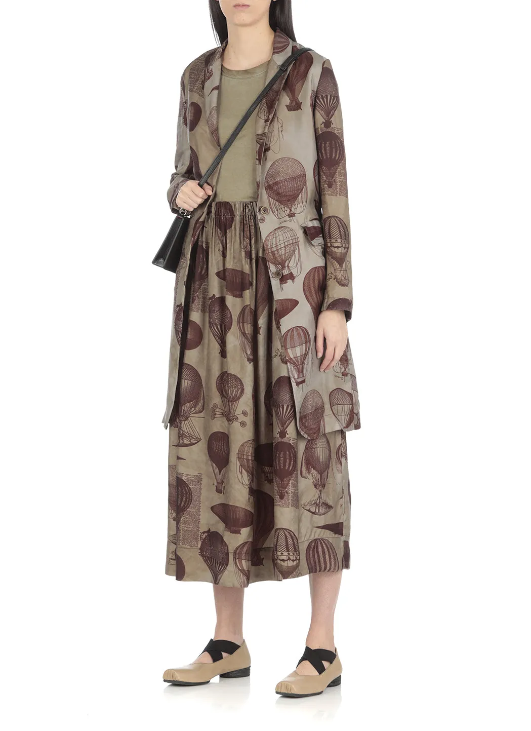 Uma Wang Kudo All-Over Printed Buttoned Coat