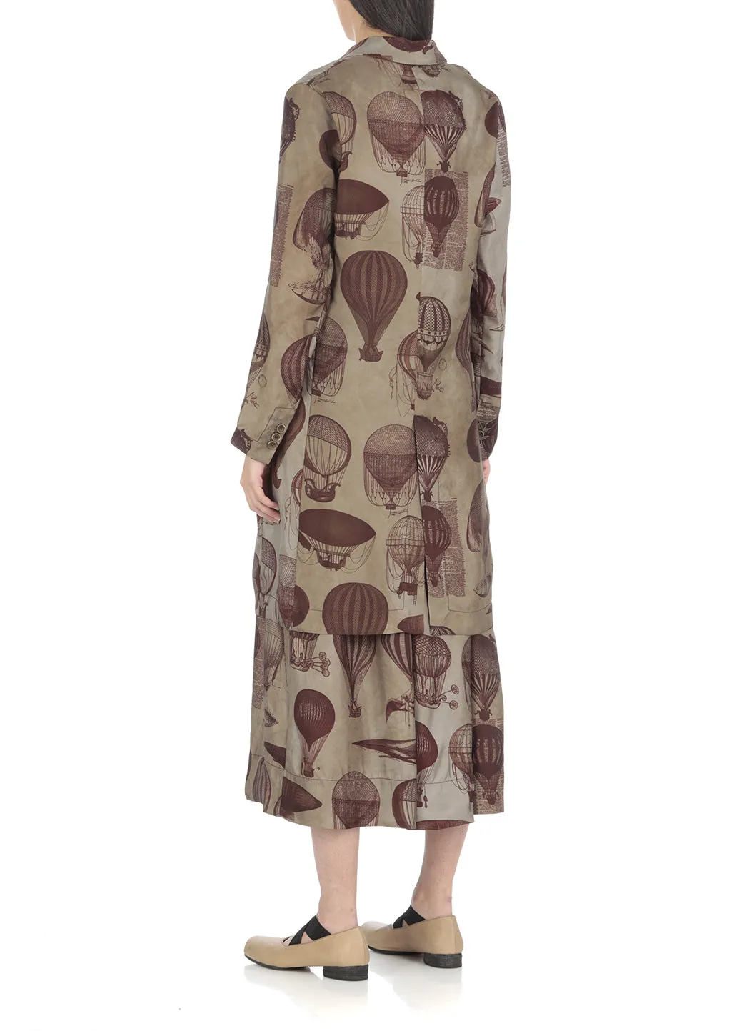 Uma Wang Kudo All-Over Printed Buttoned Coat