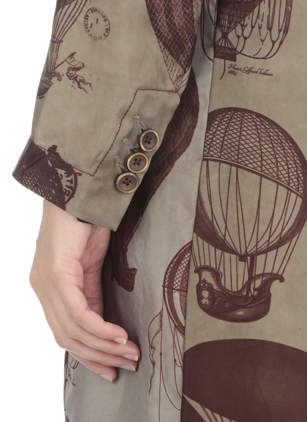 Uma Wang Kudo All-Over Printed Buttoned Coat